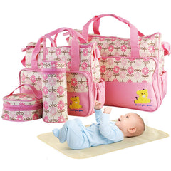 Moclever pink large tote bag with divided compartments for organized baby gear.