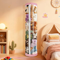 Mocuba storage tube lid design highlights stability and easy access for plush toys.