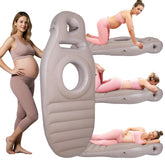 MOELUM inflatable pregnancy pillow with belly hole enables comfortable prone sleep