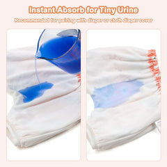 MOEMOE BABY leakproof pants with ribbed cuffs prevent leaks around legs.