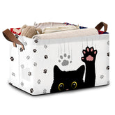 Mogifedc Black Cat storage basket front view highlights sturdy construction and large capacity.