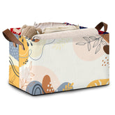 Mogifedc Boho Floral storage bin front view, stylish organizer for everyday items.