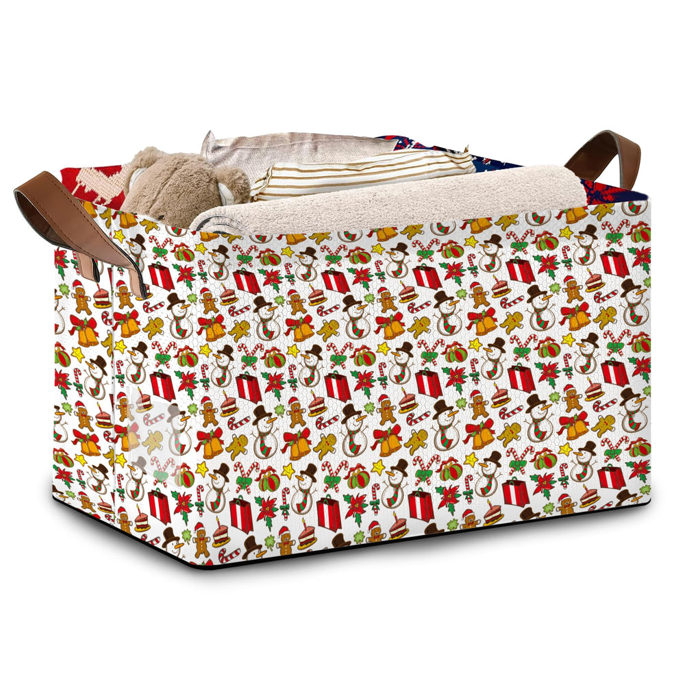 Mogifedc Christmas storage basket with open top for tidy holiday decor.
