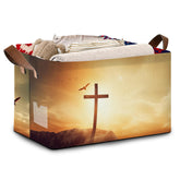 Mogifedc cross-pattern basket full-size helps keep living spaces organized and clutter-free.