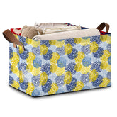 Mogifedc Floral Chrysanthemum Storage Basket front view for stylish living room organization.