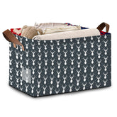 Mogifedc Forest Deer Storage Basket front view showing spacious storage for toys and books