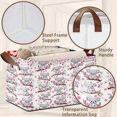 Mogifedc basket with leather handles for comfortable transport