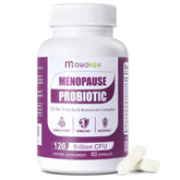 MOHOKEN menopause probiotic bottle supports gut health and balance.
