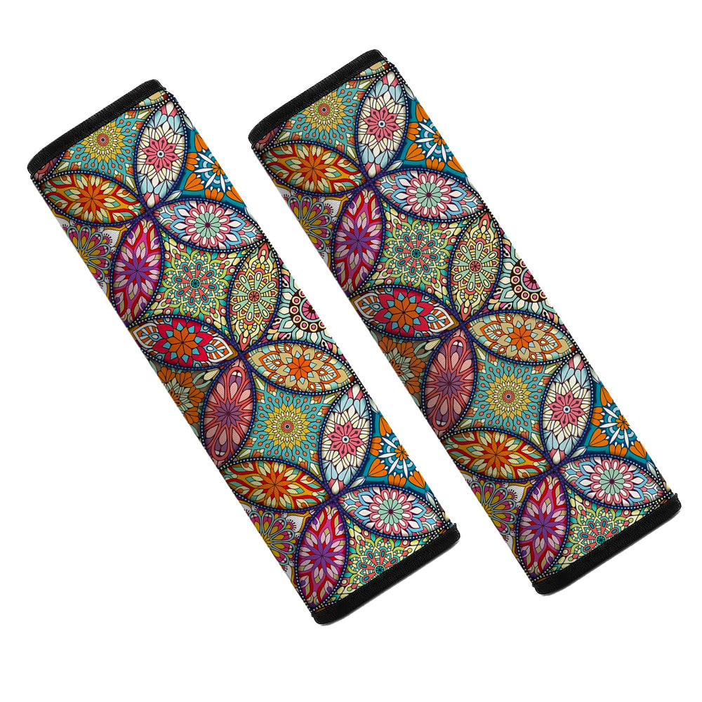 Mokiwala car seat belt pad close-up showing soft neoprene comfort