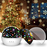MOKOQI Christmas snowflake projection lights the room with festive glow.