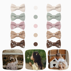 MoLi Baby Collection cream bow clip, secure grip for everyday wear