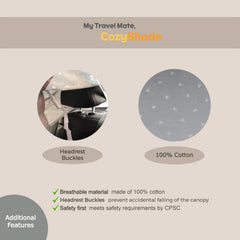 Easy installation universal canopy fits any infant or toddler car seat