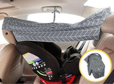 Mollycoddle universal convertible car seat cover backseat shade for sun protection