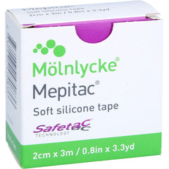 Molnlycke Mepitac roll on sensitive skin provides gentle adhesion.