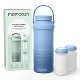 Momcozy 22oz cooler outdoors setup for portable cooling on the go.