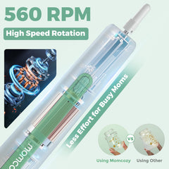 Momcozy formula mixer ensuring smooth, evenly blended feeds