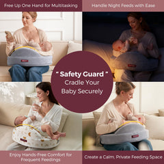 Momcozy adjustable waist strap secures the pillow for different bodies.