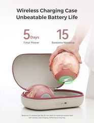 Momcozy Air 1 1800mAh charging case enabling cordless pumping.