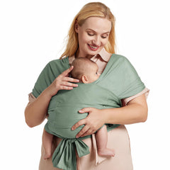 Momcozy air mesh baby wrap shows breathable cooling fabric for summer.