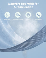 Breathable AirMesh fabric on Momcozy carrier keeps baby cool in hot weather