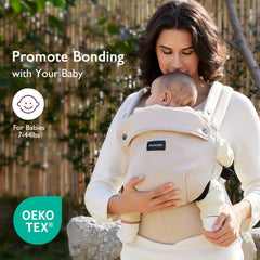 Momcozy Baby Carrier hands-free use for easier errands and travel.