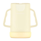 Momcozy baby pouch holder yellow with ergonomic grip for confident self-feeding.