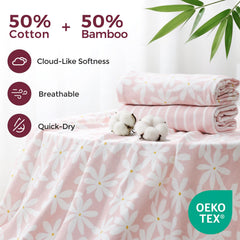 Momcozy hooded towel with high absorbency and quick-dry performance after baths