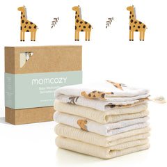 Momcozy baby washcloths in soft cotton texture for delicate skin