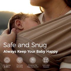 Ring adjustment detail on Momcozy wrap showing size customization