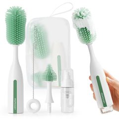 Momcozy Bottle Brush Kit Pro bubble-producing brush for deep bottle cleaning.