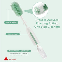 Momcozy Ultra-soft silicone bristles ensure scratch-free cleaning.