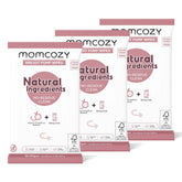 Momcozy breast pump wipes front view in a 3-pack for quick on-the-go cleaning of pump parts