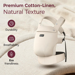 Momcozy carrier supports ergonomic M-position for toddler hip comfort.