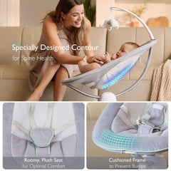 Rotating CocoSway seat enables eye contact while you move