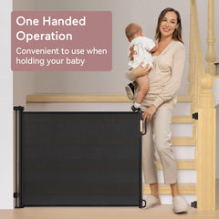 Doorway and stair use with Momcozy safety gate