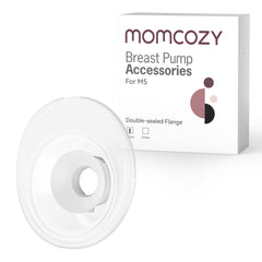 Momcozy double-sealed flange 24mm for M5 compatibility boosts seal and milk collection.