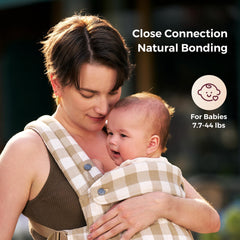 Momcozy ergonomic M position supports baby's hips and good posture