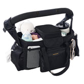 Momcozy Extra Large Stroller Organizer Max pacifier pocket keeps items hygienic and handy.