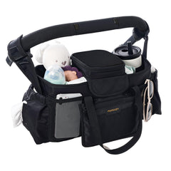 Momcozy Extra Large Stroller Organizer Max pacifier pocket keeps items hygienic and handy.