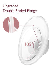 Close-up of Momcozy flange 27mm showing a smooth edge for comfort.
