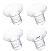 Momcozy 19mm flange insert closeup, silicone design for a comfortable fit with 24mm shields