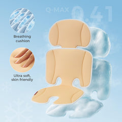 Momcozy full-body support fabric cushions head, back, and hips for comfort.