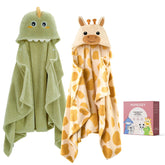 Momcozy baby towel with health label shows care status for easy upkeep