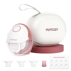 Momcozy M6 wearable pump with stand-up milk bowl for easy transfer