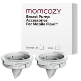 Momcozy M9 original valve for upgraded flow ensures a secure seal during pumping.