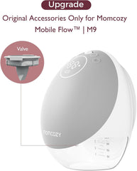 Momcozy M9 replacement parts pack displayed for quick maintenance on busy days.