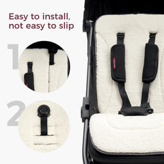 Momcozy machine‑washable stroller cushion for easy cleanup after outings.