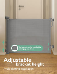 Momcozy mesh gate reaches 55in-wide for versatile spaces.