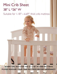 Momcozy Muslin Mini Crib Sheets 2-pack provide soft texture for baby comfort