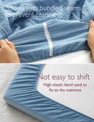 Momcozy sheet interior corner cloth detail highlights reinforced corners.